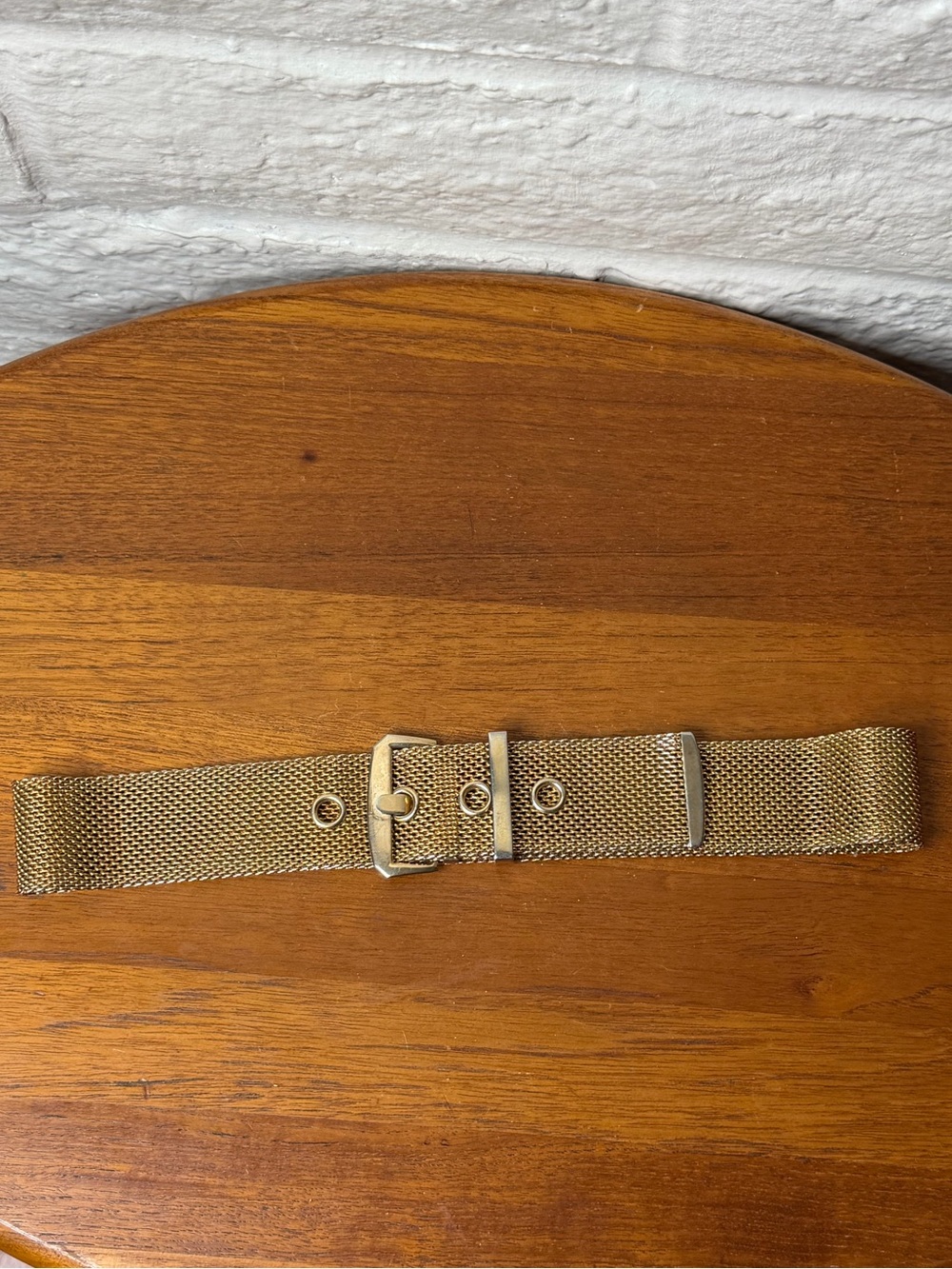 Vintage Gold-Tone Metal Chain Mail Link Belt XS